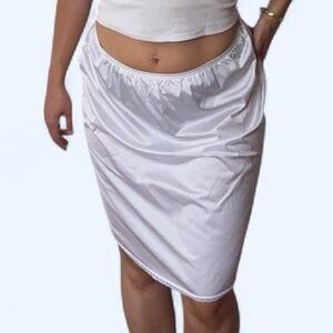 Vintage White Lace Trim Slip Vintage